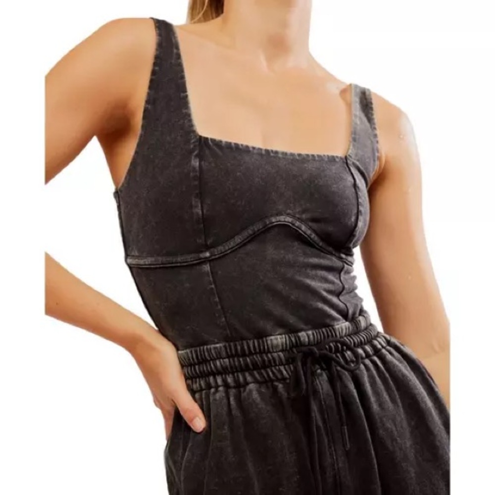 FP Movement by Free People Inbound Onesie- Black